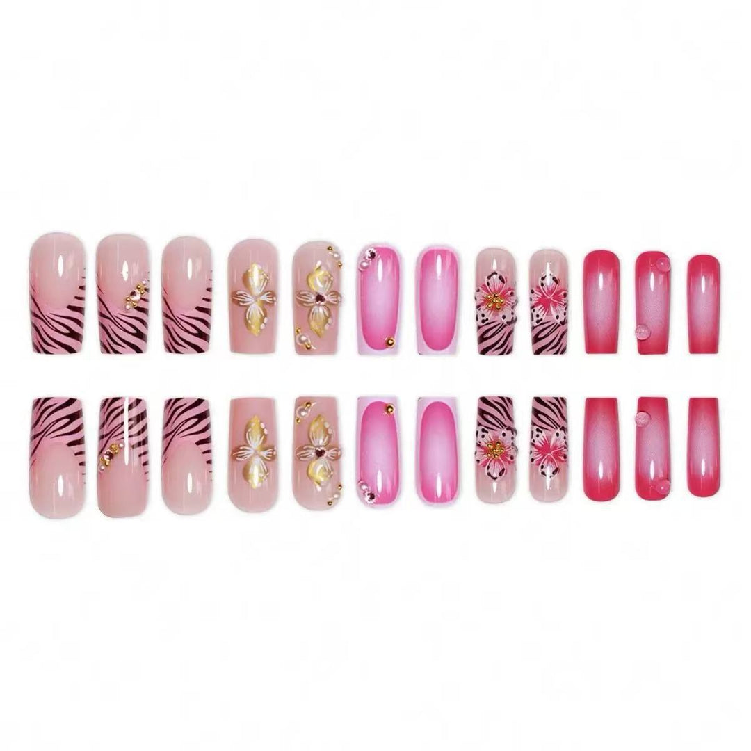 Decorative 3D Floral Nail Art Extensions Bowlift