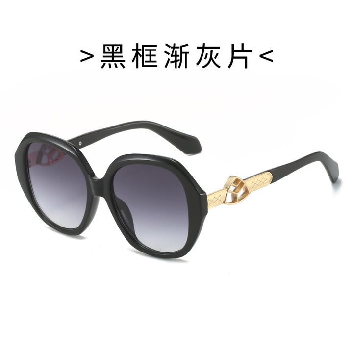 Women's Oversized Sunglasses with Golden Accents Bowlift