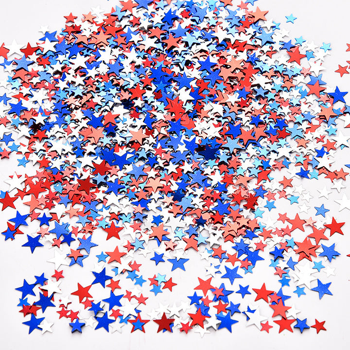 Unisex nan shiny star confetti mix in various sizes made of metallic foil for table decoration Bowlift