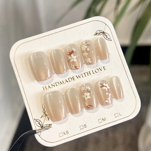 Artificial Nail Art with Timeless Floral Design Bowlift