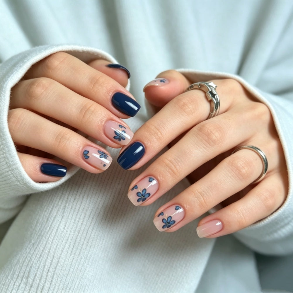 Floral Press-On Nail Set Bowlift 1787395178