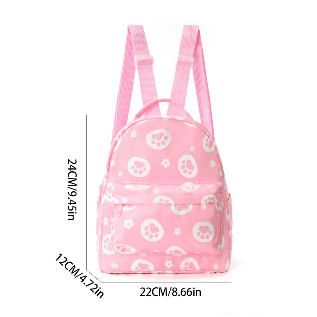 Cute Backpack with Paw Print Design Bowlift