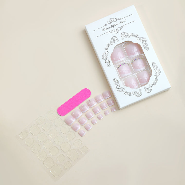 Premium Decorative Press-On Nail Set with Elegant Design Elements Bowlift