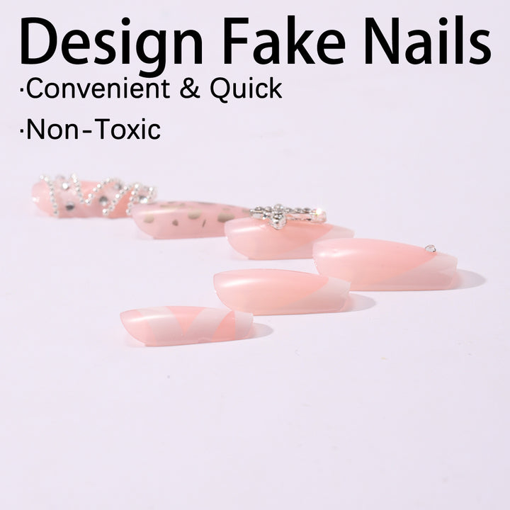 Elegant Nail Art with Glitter Design Bowlift