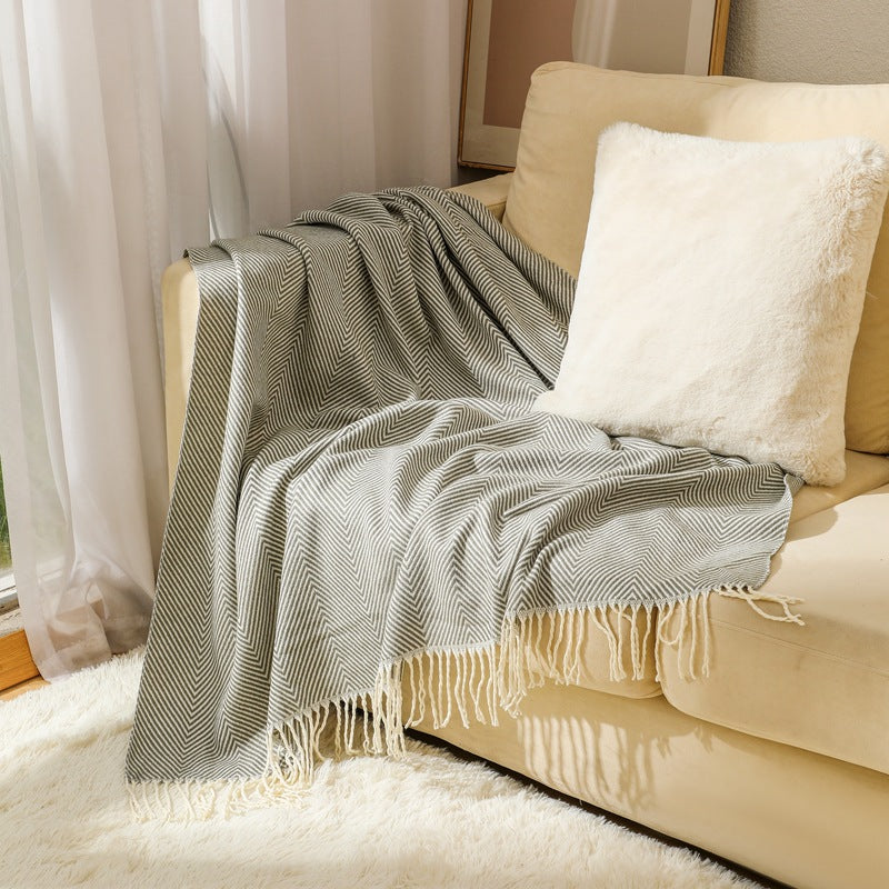 Women's stylish and soft zigzag blanket Bowlift