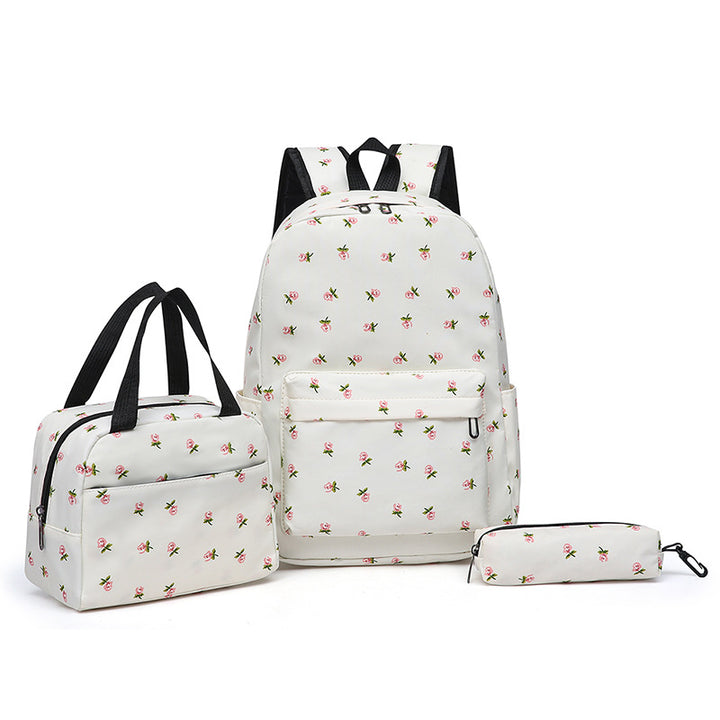 Backpack set with unique floral design and practical compartments Bowlift