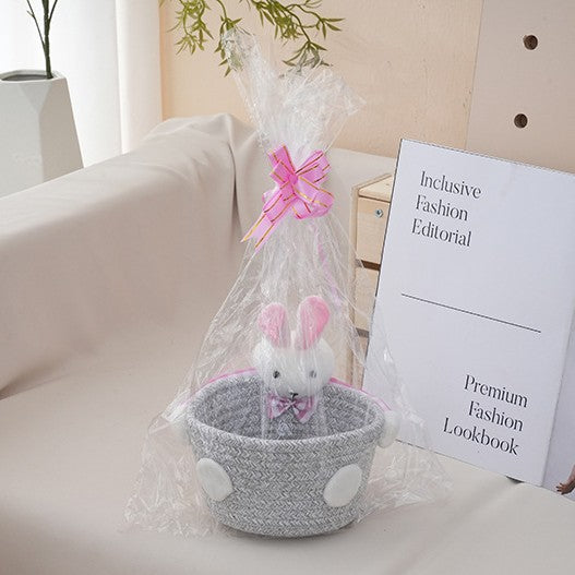 Cozy storage basket with bear motif Bowlift