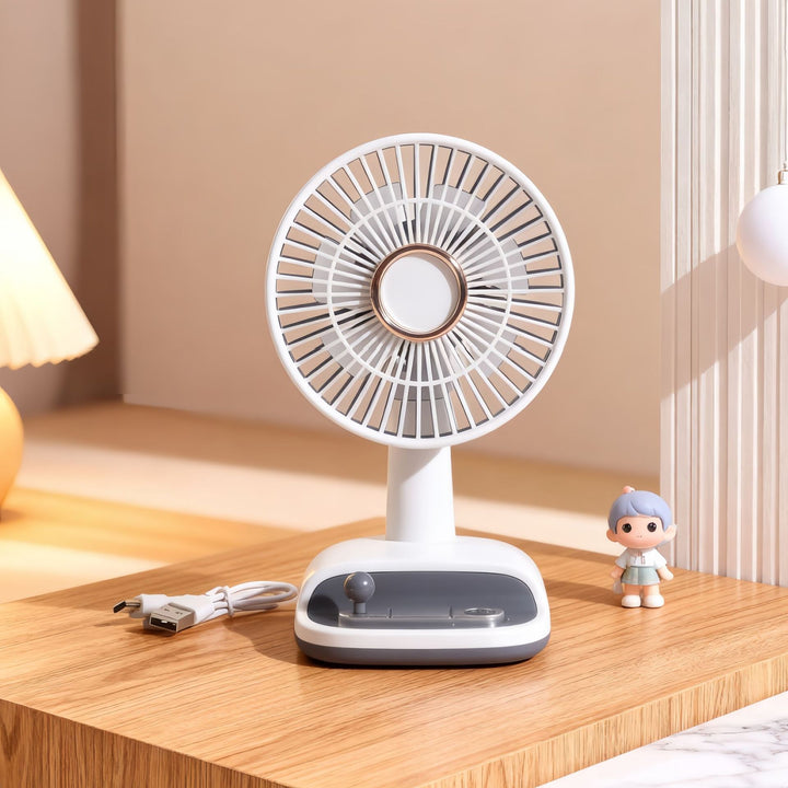 Ladies table fan with flexible tilt angle Bowlift
