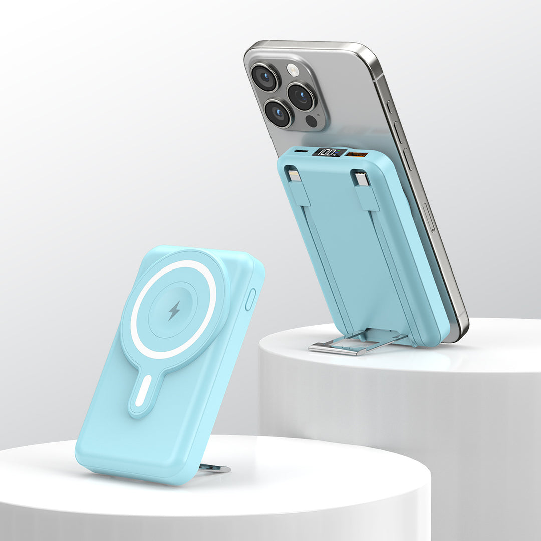 Portable Magnetic Power Bank with Stand Bowlift