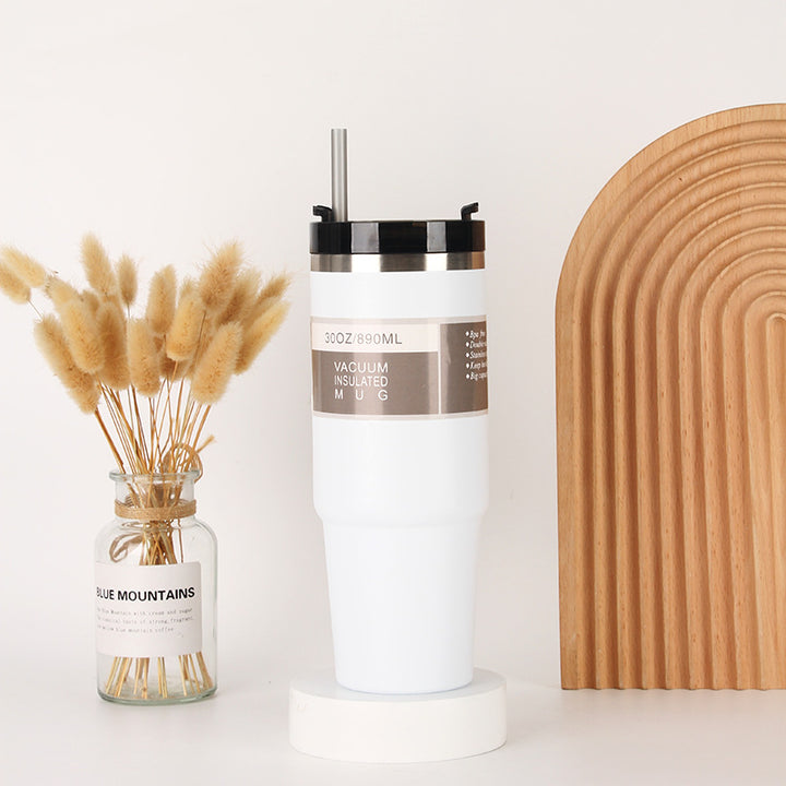 Unisex Insulated Drinking Cup with Integrated Straw Bowlift