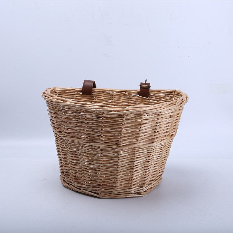 Women braided bicycle basket Bowlift