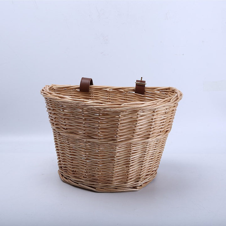 Women braided bicycle basket Bowlift