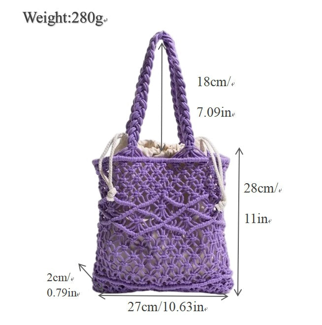 Handmade Macrame Tote Bag Bowlift