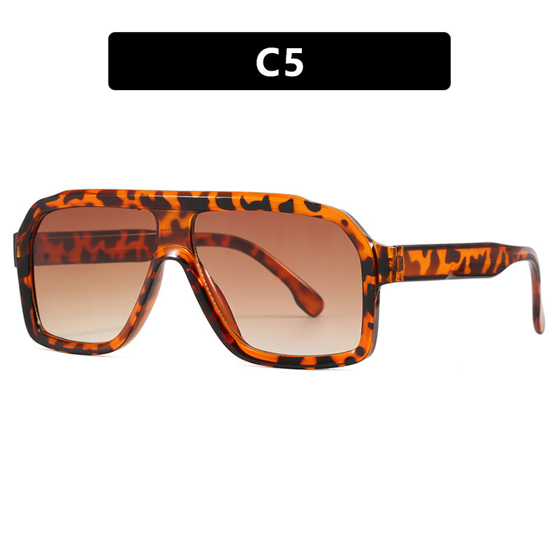 Women's large square sunglasses in a modern design with a sturdy frame Bowlift