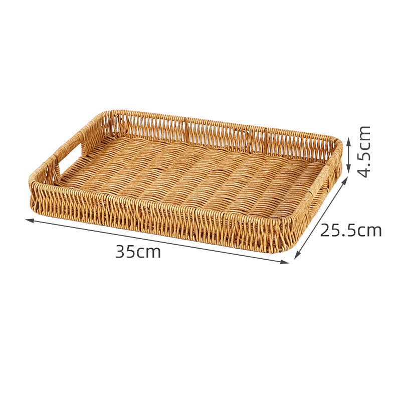 Round Artisan Woven Serving Tray Bowlift