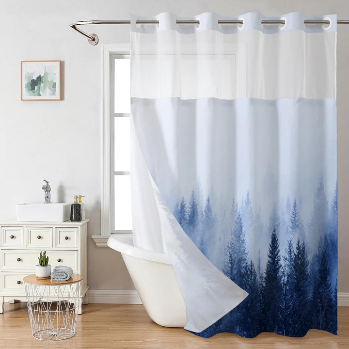 Artistic Floral Shower Curtain Bowlift