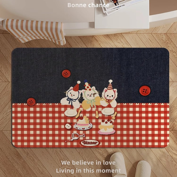 Playful Cartoon Character Area Mat Bowlift