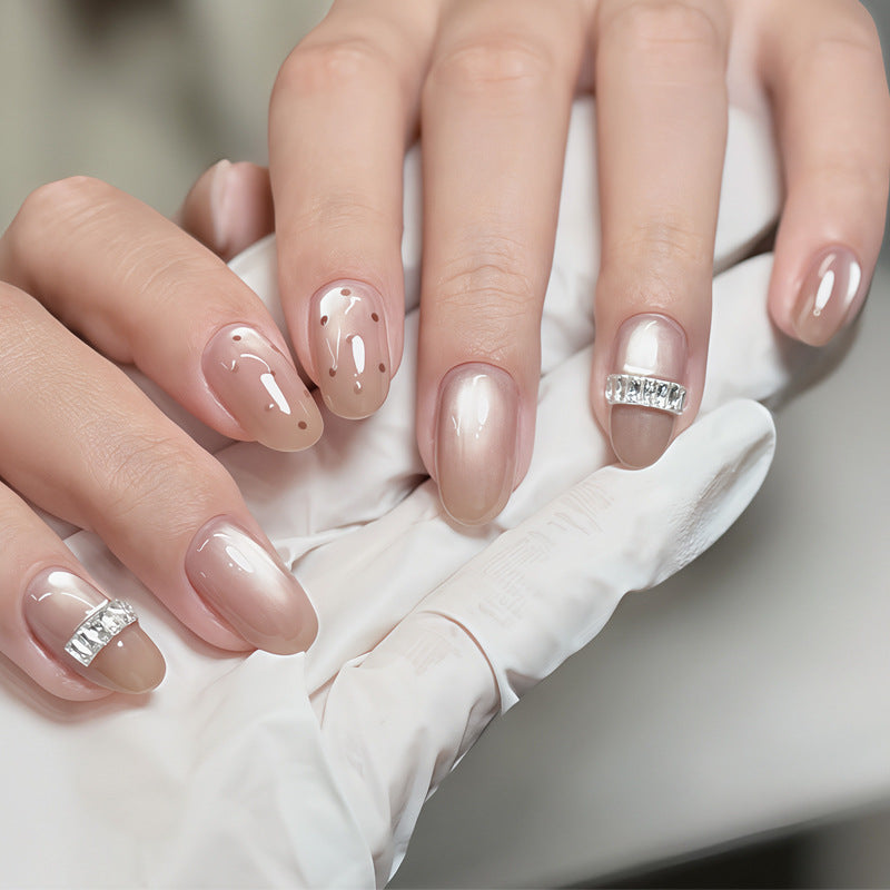 Decorative Press-On Nail Set with Star and Bow Designs Bowlift