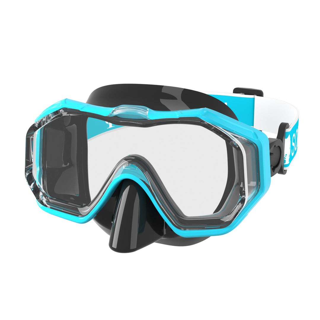 High-quality diving mask with flexible silicone rim and UV protection Bowlift