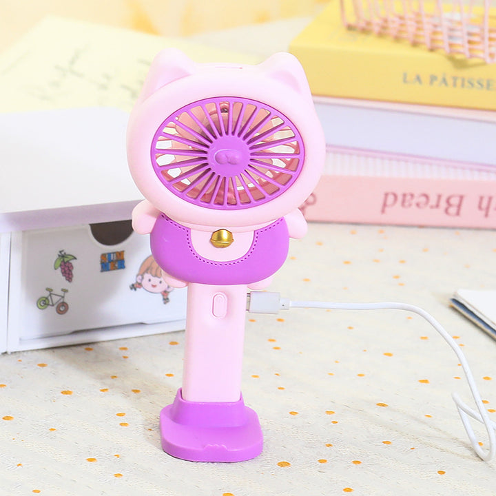 Ladies handheld fan in playful animal design Bowlift