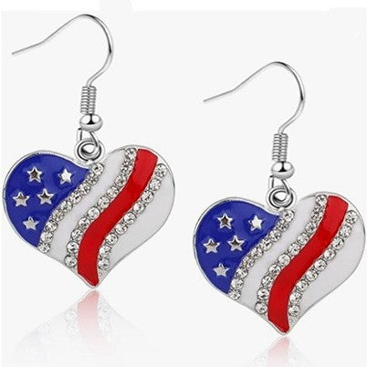 Ladies' statement star earrings with crystal embellishment and enamel coating Bowlift