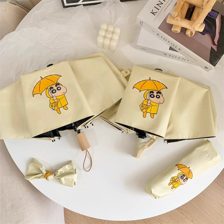 Women's folding umbrella with creative character design Bowlift