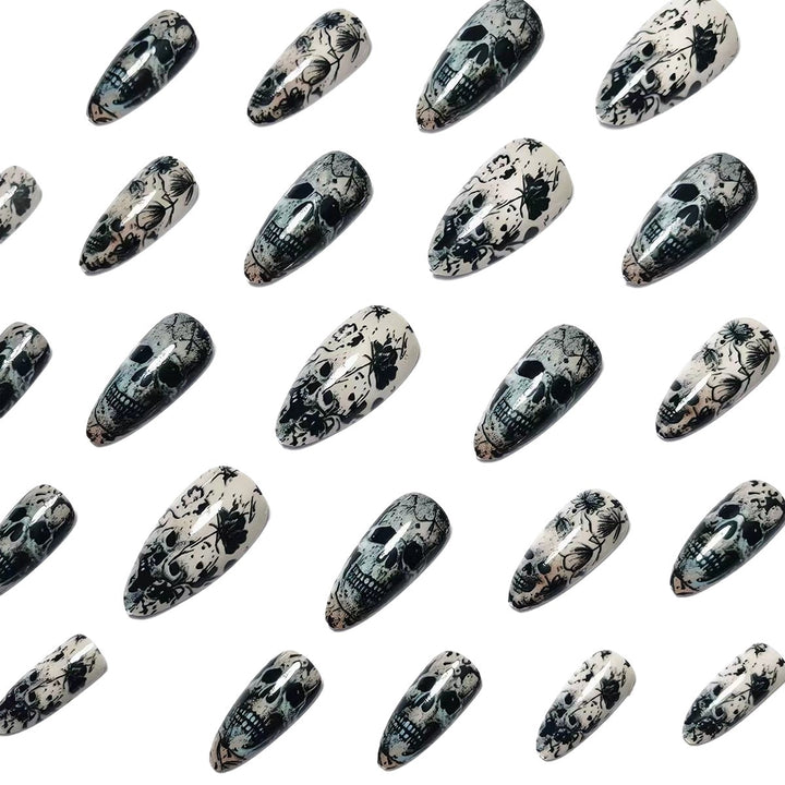 Artistic Skull-Themed Nail Art Bowlift 1788155651