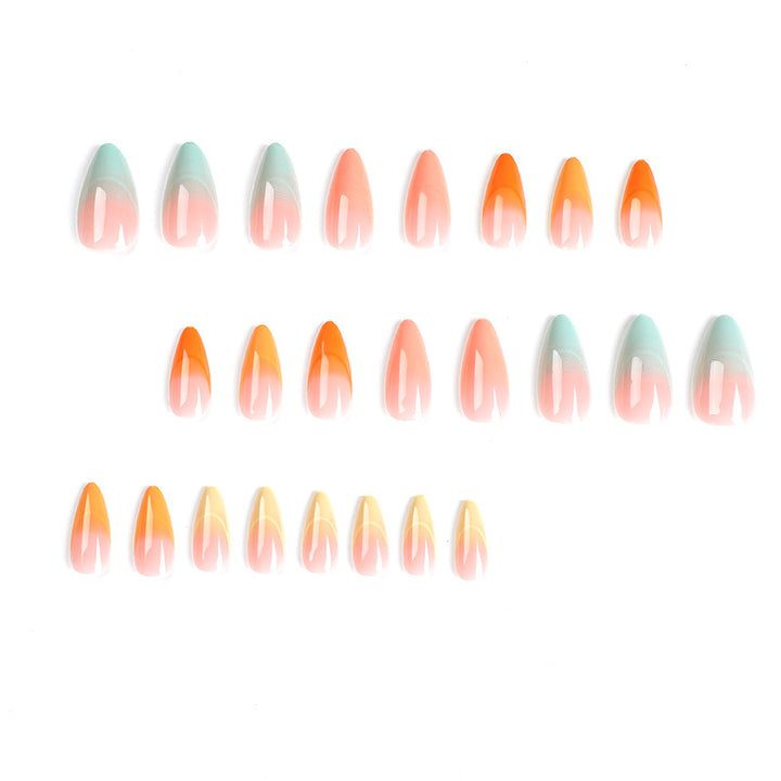 Artificial Nail Tips with Gradient Bowlift