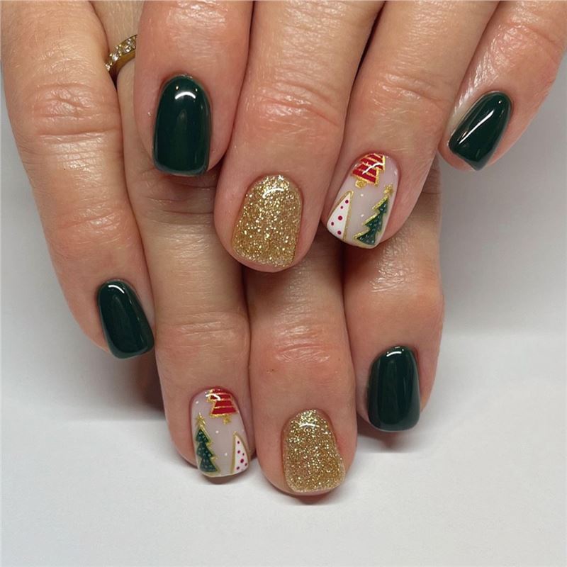 Festive Holiday Nail Art Bowlift