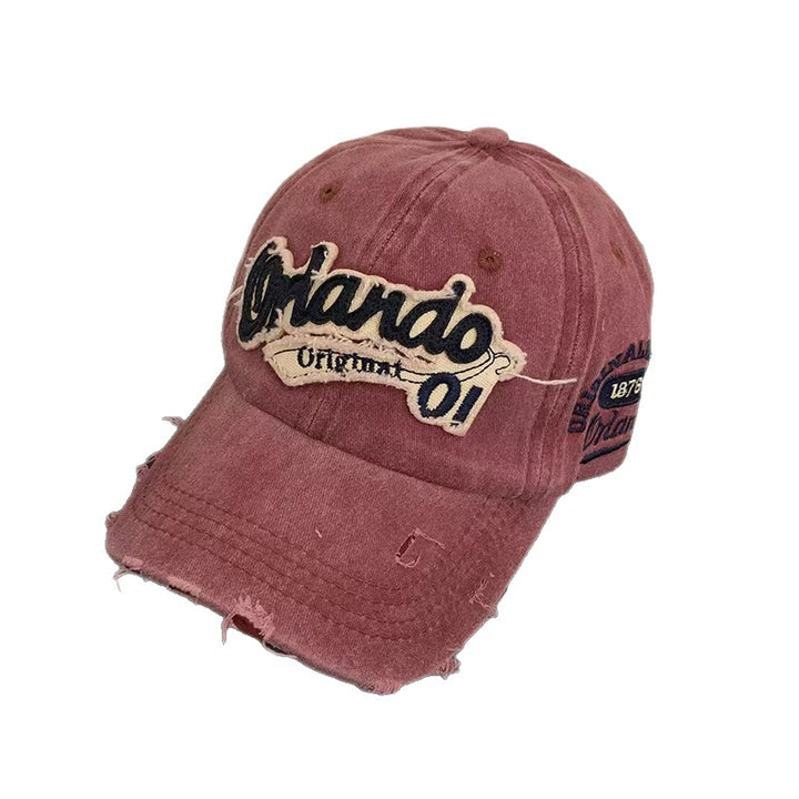 Unisex Distressed Vintage-Style Baseball Cap Bowlift