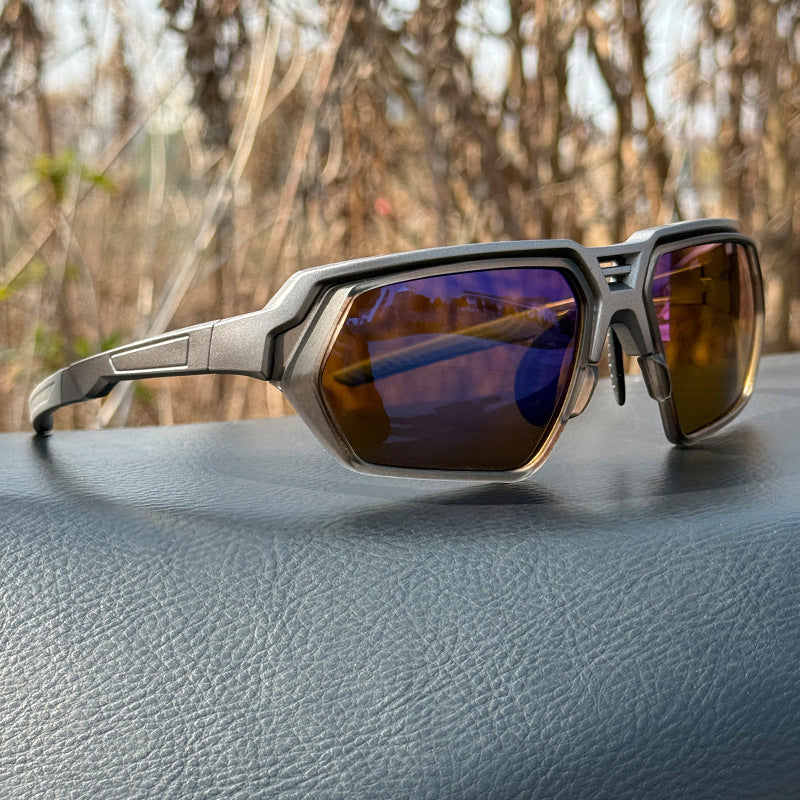 Photochromic Polarized Sports Sunglasses with Night-Enhancing Lenses and Tactical Wrap Frame Bowlift
