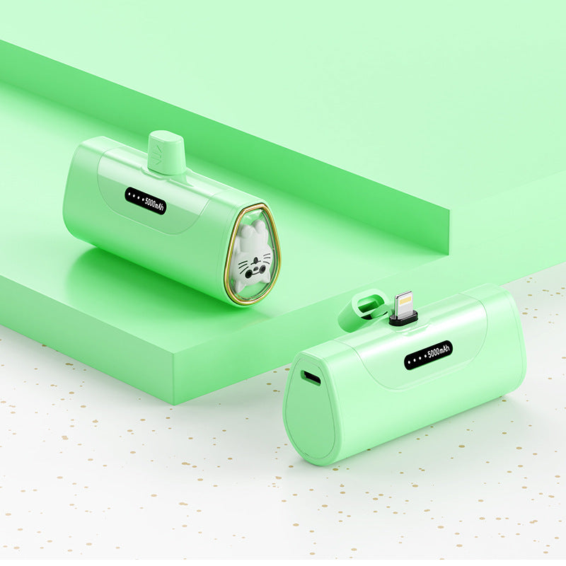 Funny power bank with integrated animal figure Bowlift