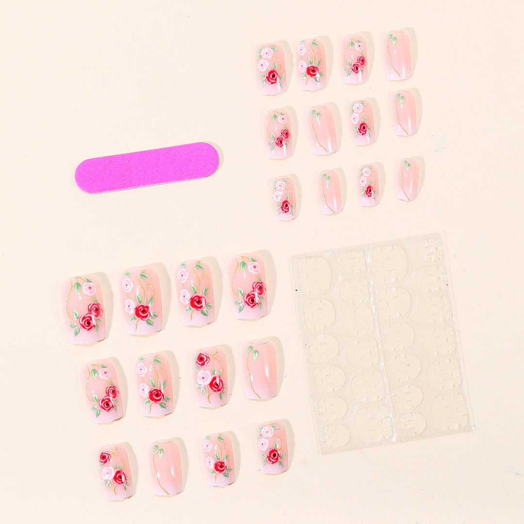 Floral Art Nail Design Bowlift