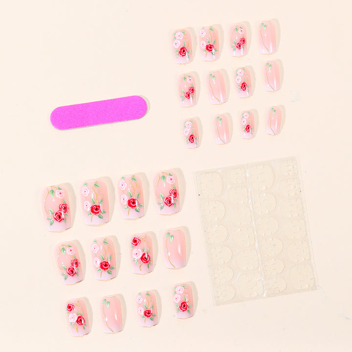 Floral Art Nail Design Bowlift
