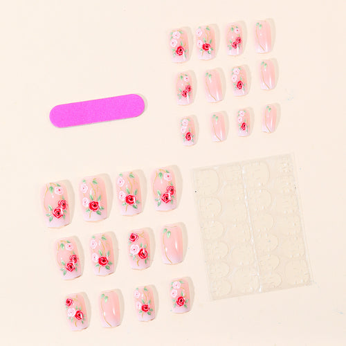 Floral Art Nail Design Bowlift