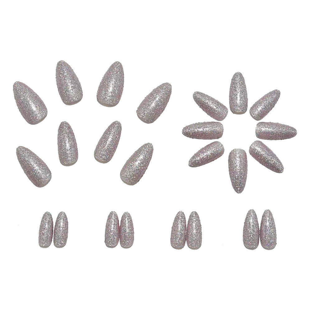Artificial nails with glitter and elegant design Bowlift