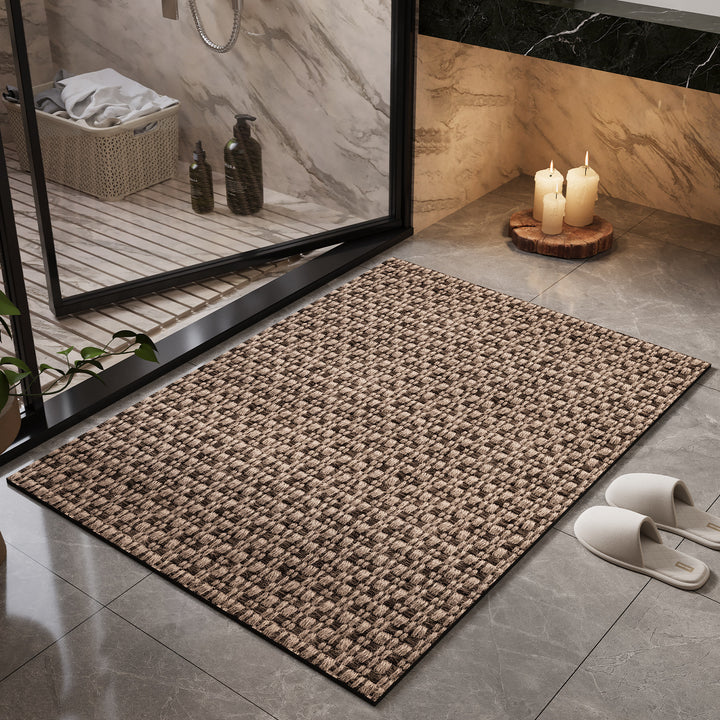 Natural Fiber Bath Mat Bowlift