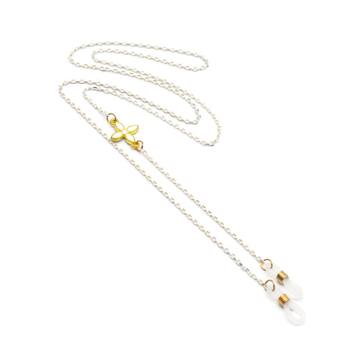Elegant Floral-Design Eyewear Chain Bowlift