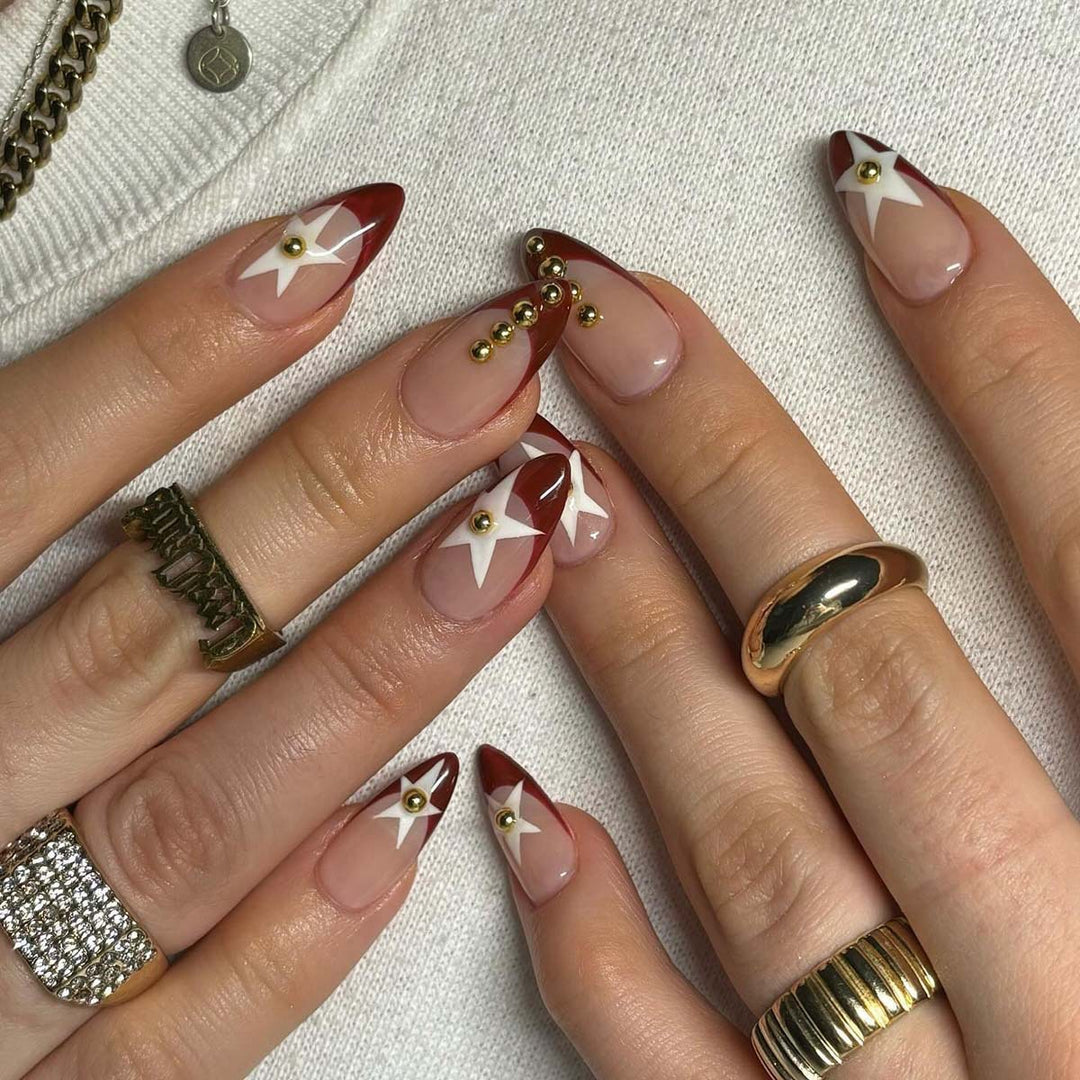 Artistic nail art with geometric patterns Bowlift