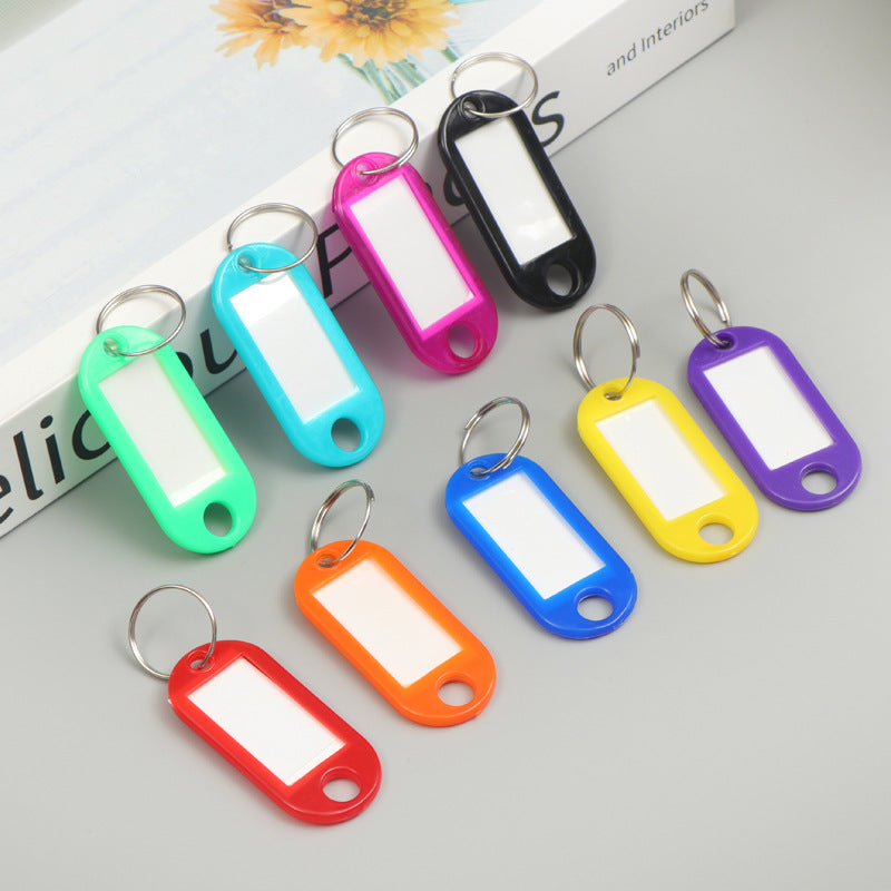 Unisex Labels Keychain with Writable Area Bowlift