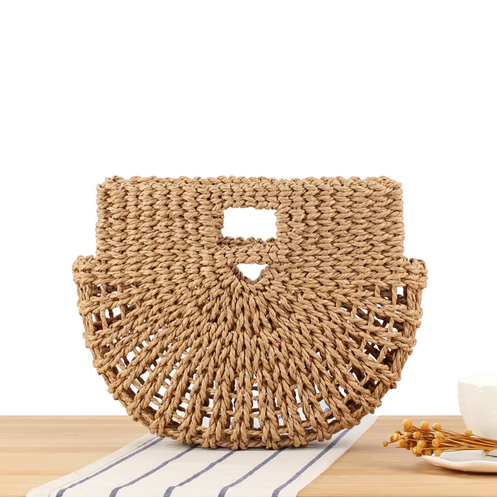 Hand-knotted basket bag with structured design Bowlift