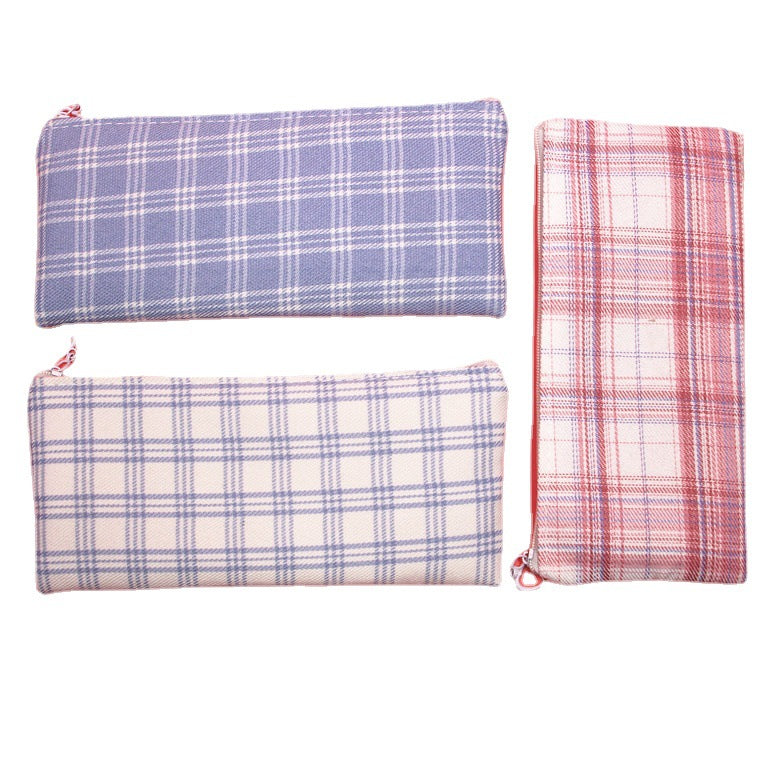 Stylish Plaid Pencil Case Bowlift