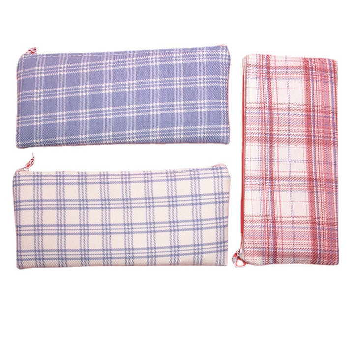 Stylish Plaid Pencil Case Bowlift