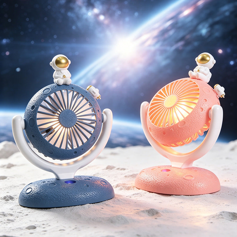 Women Portable USB Desk Fan with Creative Astronaut Design Bowlift