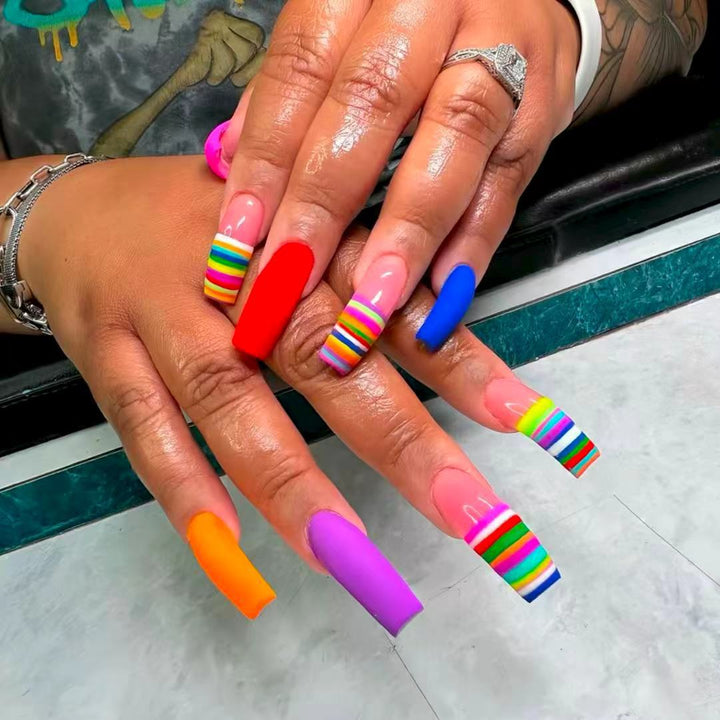 Creative Multi-Color Nail Art Extensions Bowlift