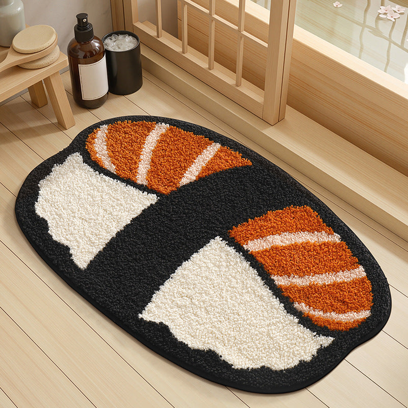Sushi-Shaped Plush Bath Mat Bowlift