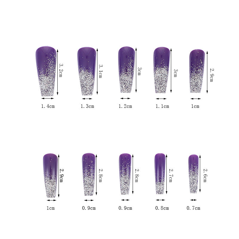 Nail art with glitter and ombre effect Bowlift