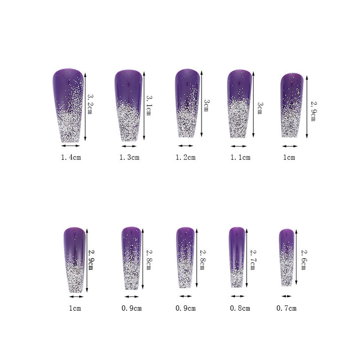 Nail art with glitter and ombre effect Bowlift