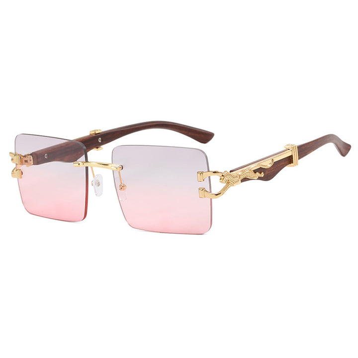 Ladies elegant square sunglasses with high-quality wooden frame Bowlift