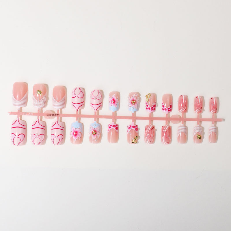Artistic 3D Decorative Press-On Nail Tips Bowlift